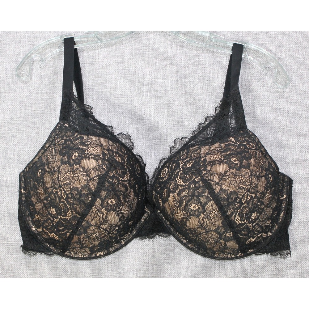 Auden Underwire Bra The Sublime Women 40DD Black Lace Convertible Straps